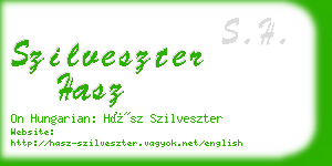 szilveszter hasz business card